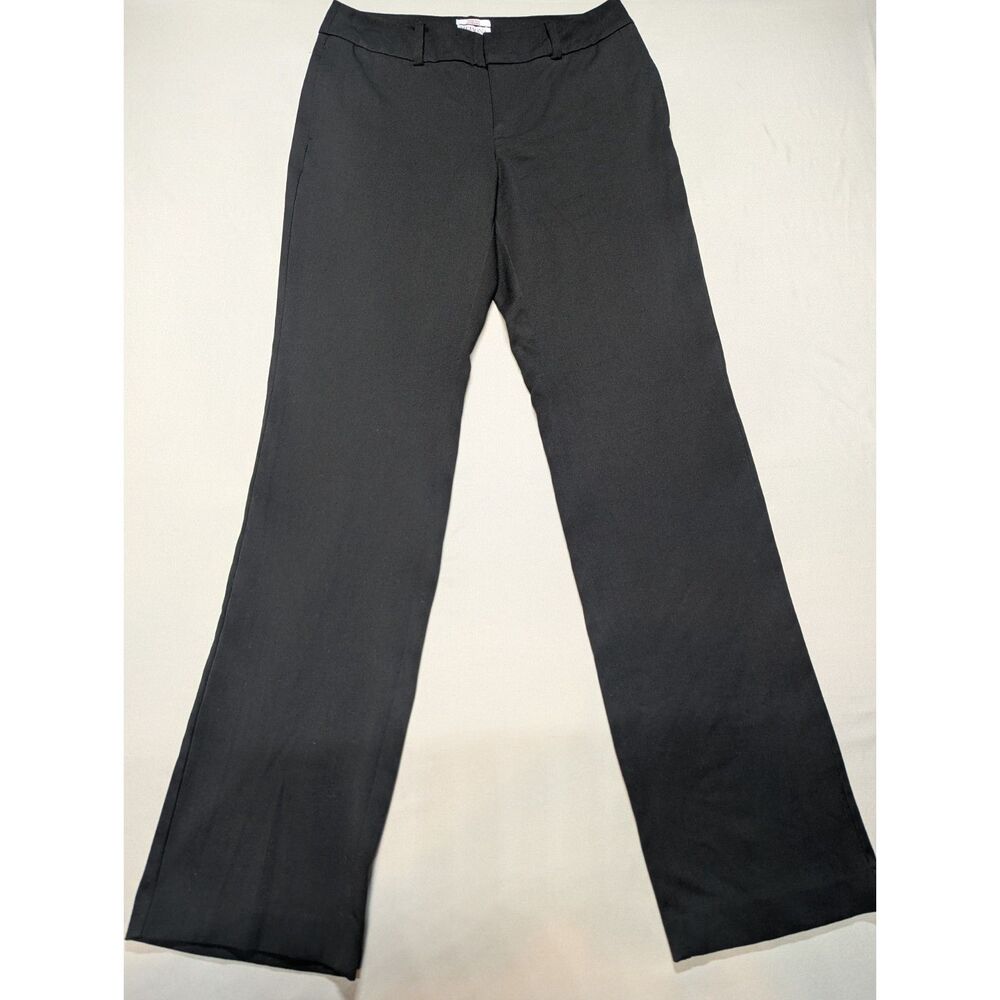Merona Womens Size 6 Black Stretch Dress Pants Classic Fit Flare Leg 30.5
